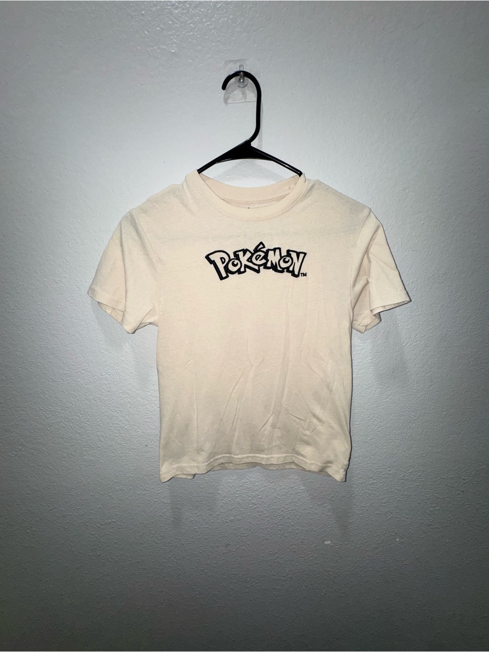 Pokemon Cream Short Sleeve Tee with Black Logo
